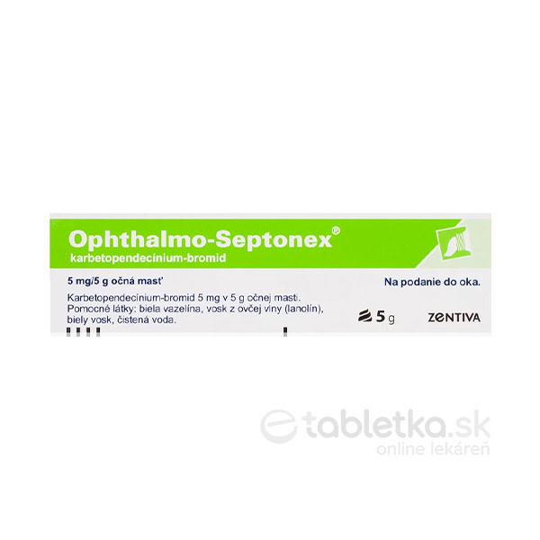 Ophthalmo Septonex masť 5g etabletka