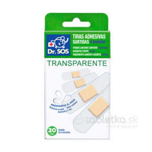 Dr. SOS Transparent vodoodolné náplasti (4 veľkosti) 20ks