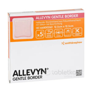 ALLEVYN Gentle Border adhezívne krytie na rany 12,5x12,5cm 10ks
