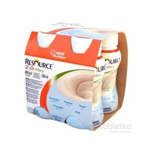 RESOURCE 2,0+ Fibre Neutrálna príchuť 4×200 ml