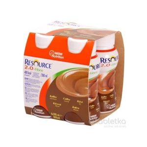 RESOURCE 2,0+ Fibre Kavová príchuť 4×200 ml