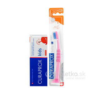 Curaprox CS Kids Detská zubná pasta Jahodová ZERO+Zubná kefka