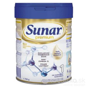 Sunar Premium 1 počiatočná mliečna výživa (od narodenia) 700 g