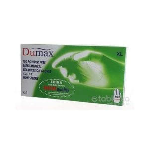 DUMAX RUKAVICE XL latexové vyšetrovacie 100ks