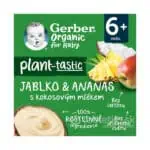 Gerber Organic Rastlinný dezert Jablko a ananás 6m+, 4x90g