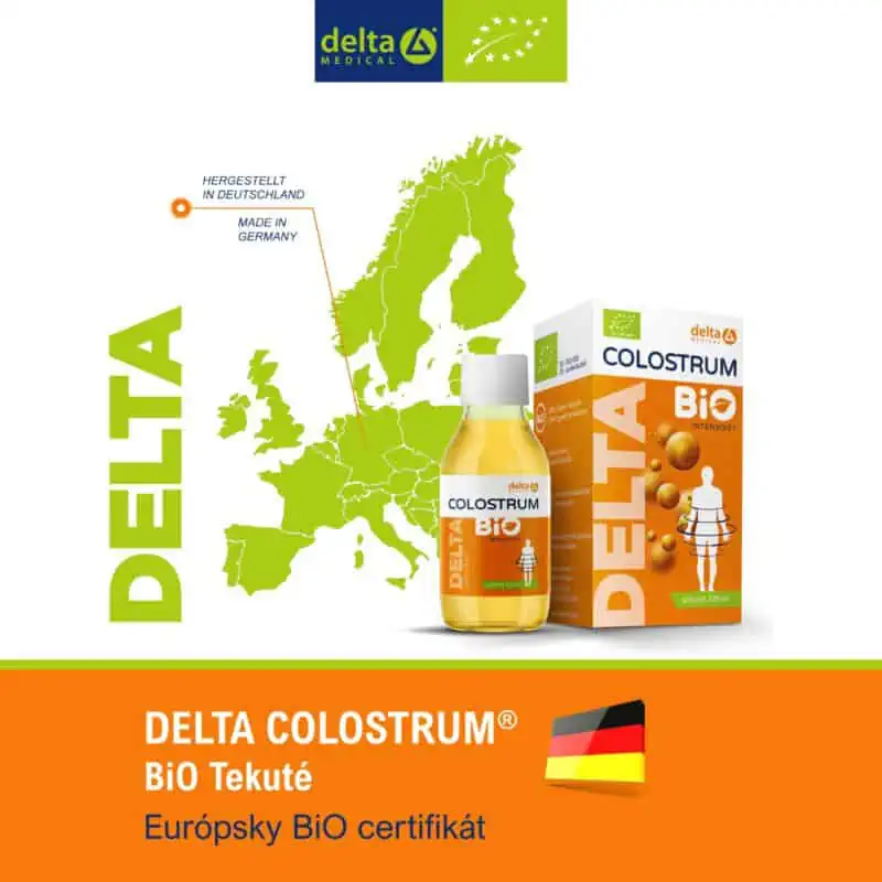 DELTA BiO COLOSTRUM ORGANIC tekuté kolostrum najvyššej kvality s nemeckým pôvodom