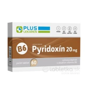 PLUS LEKÁREŇ Pyridoxín 20mg (vitamín B6) 60tbl